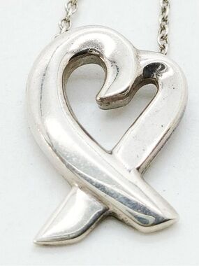 Authentic Tiffany & Co. Paloma Picasso Loving Heart Sterling Silver Necklace